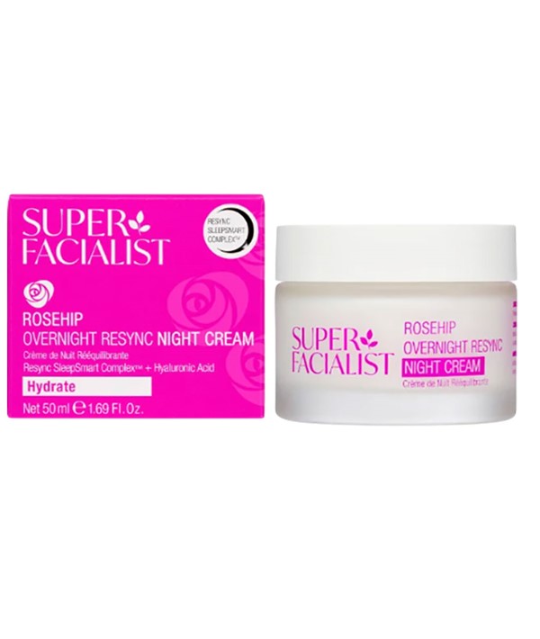 Super Facialist  Rosehip Overnight Resync Hydrate Night Cream