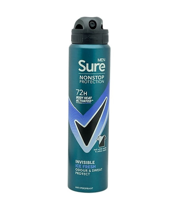 Sure  Men Non Stop Protection 72H Invisible Ice Fresh Deodorant Spray