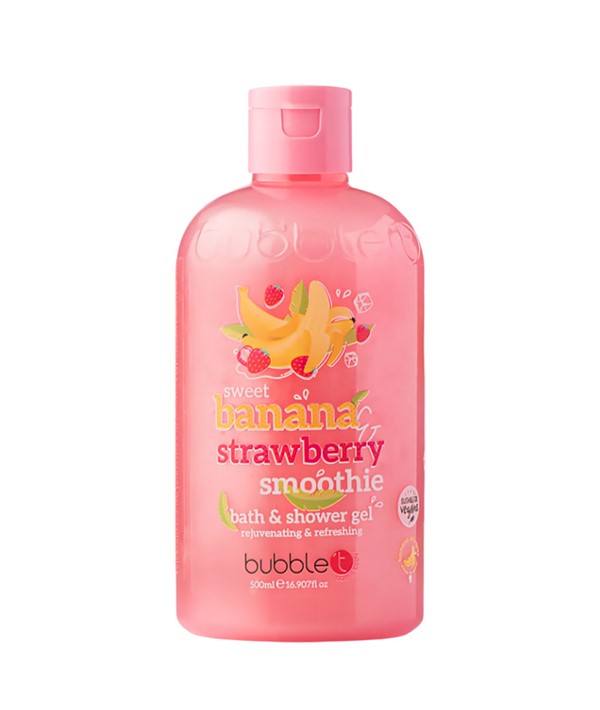 Bubble T Cosmetics Bubble T Sweet Banana Strawberry Smoothie Bath And Shower Gel