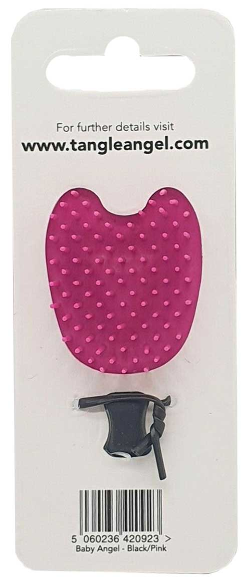 Tangle Angel Baby Keyring Brush Black Pink