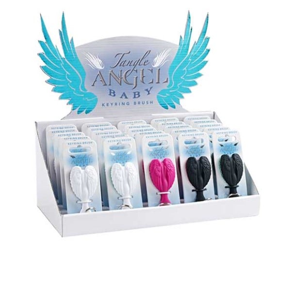 Tangle Angel Baby Keyring Brush Black Turquoise