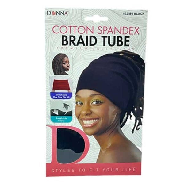 Titan Donna Premium Collection Cotton Spandex Braid Tube 22184 Black