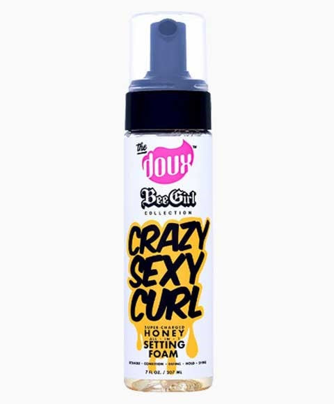 The Doux Bee Girl Crazy Sexy Curl Super Charged Honey All In 1 Setting Foam