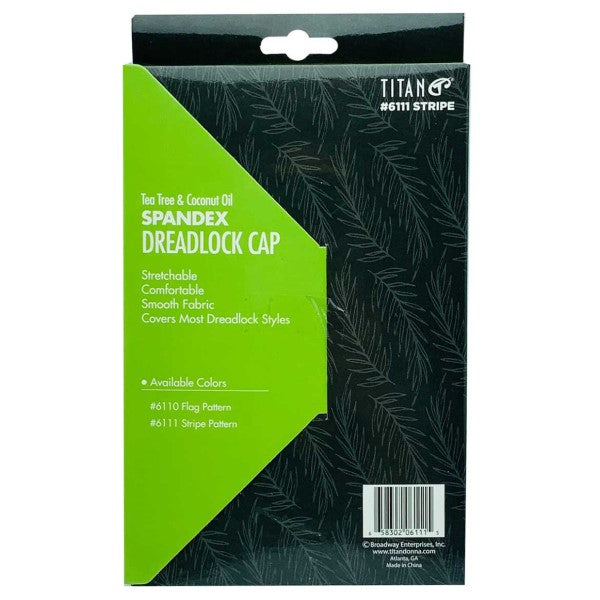 Titan Donna  Spandex Dreadlock Cap With Tea Tree Oil And Coconut Oil 6111 Stripe