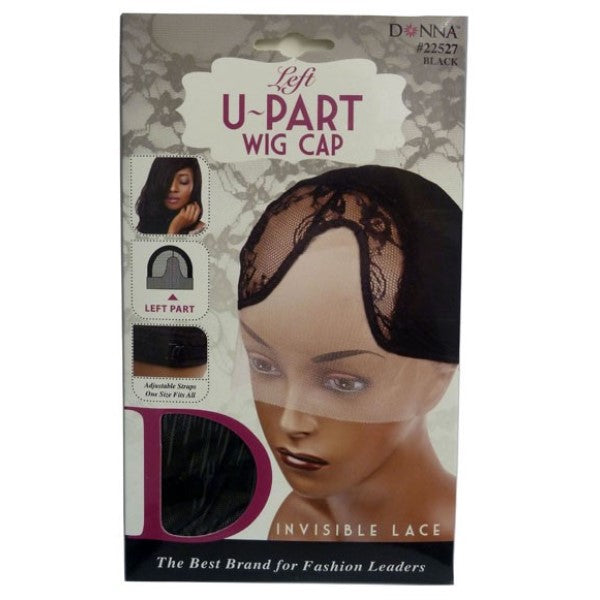 Titan Donna Donna Invisible Lace Left U Part Wig Cap 22527 Black