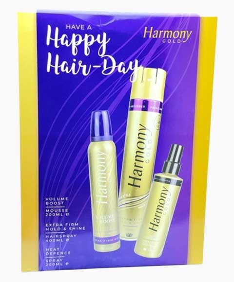 Three Pears Harmony Gold Have A Happy Hair Day Set