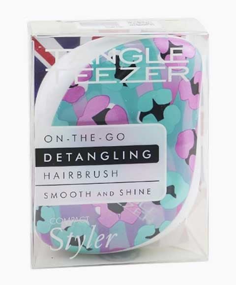 Tangle Teezer On The Go Detangling Hairbrush Compact Styler Pink Mint