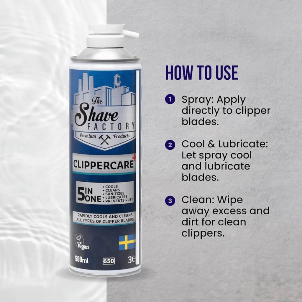 The Shave Factory  Clippercare 5 In 1 Disinfectant Spray