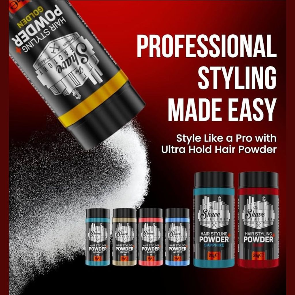 The Shave Factory  Ultra Hold Hair Styling Powder Golden