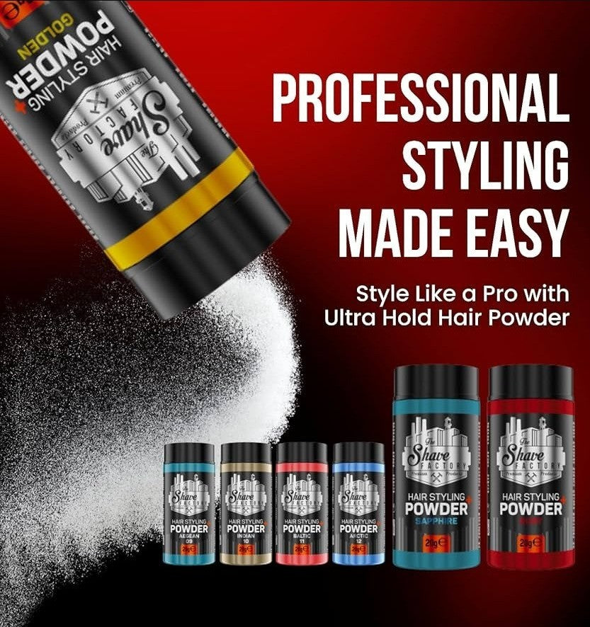 The Shave Factory  Ultra Hold Hair Styling Powder Sapphire