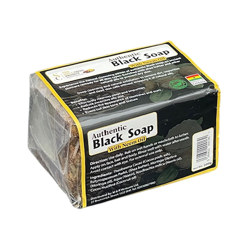 The Shea Cocoa Project Authentic Black Soap With Neem Oil