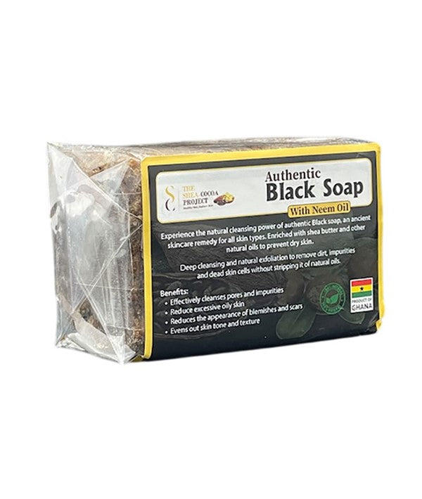 The Shea Cocoa Project Authentic Black Soap With Neem Oil