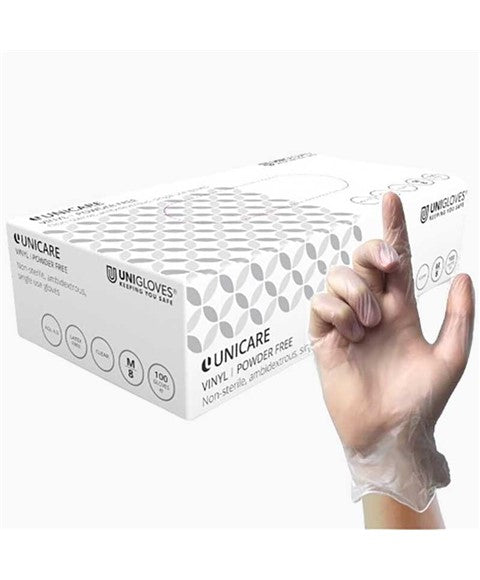 Uni Gloves Unicare Vinyl Powder Free Gloves