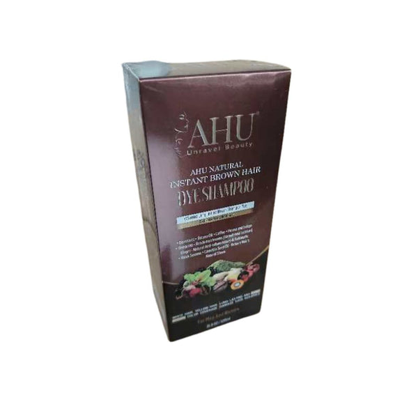 AHU Care Natural Instant Brown Hairdye Shampo 500ml - Afro Hair Boutique