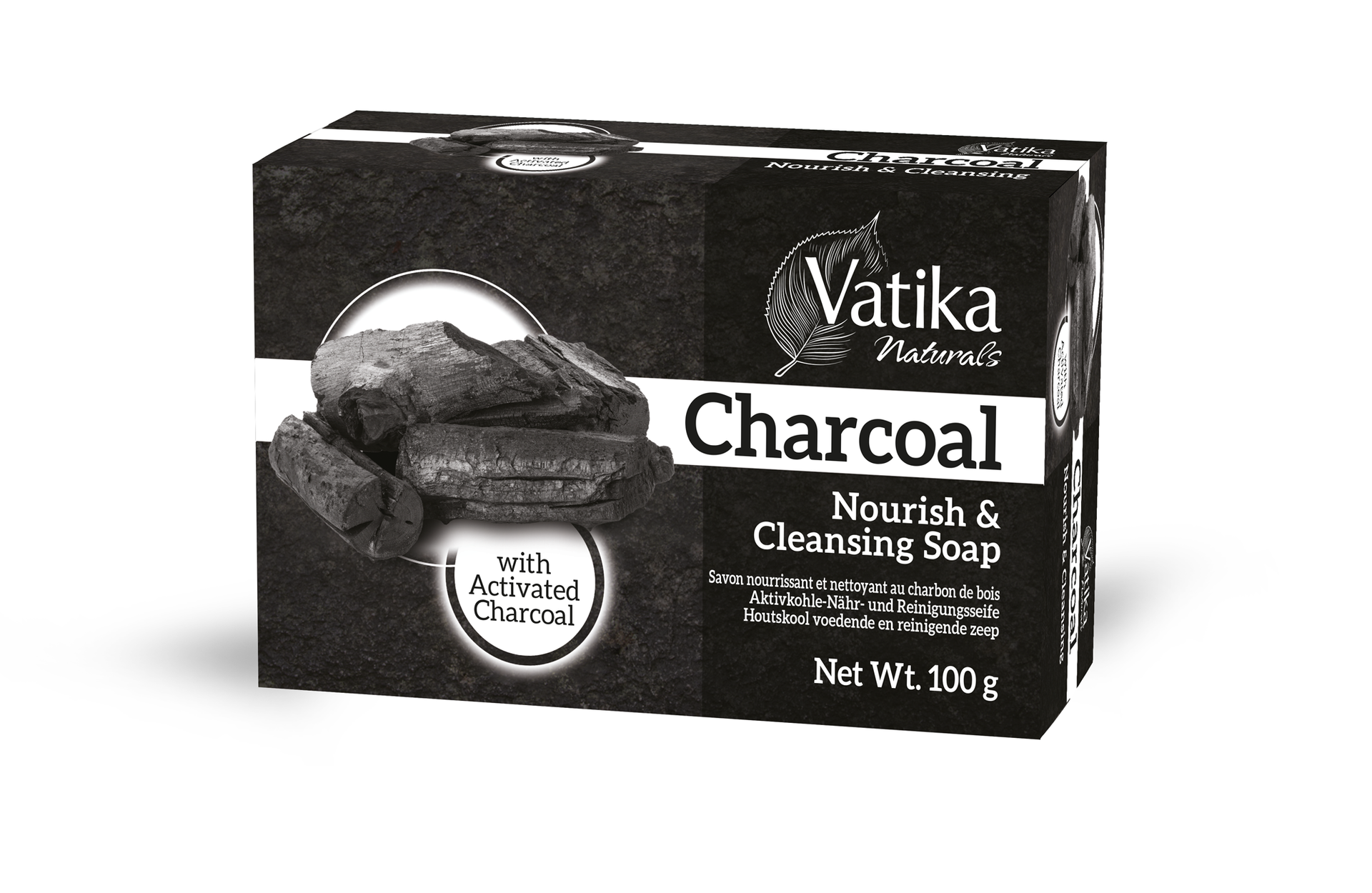 Dabur Vatika Naturals Nourish And Cleansing Charcoal Soap 100g