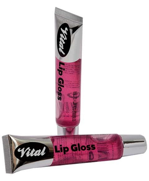 Vital Makeup  Lip Gloss 03 Bubble Gum With Glitter