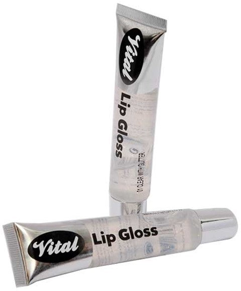 Vital Makeup  Lip Gloss 01 Clear With Glitter