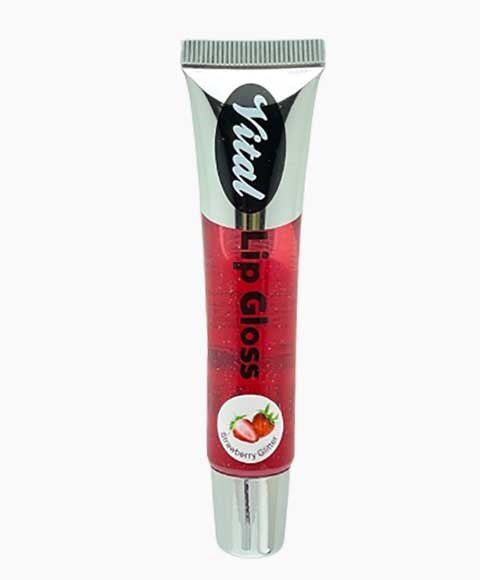 Vital Makeup  Lip Gloss 02 Strawberry With Glitter