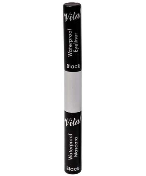 Vital Makeup Duo 2 In 1 Waterproof Mascara And Eyeliner Black