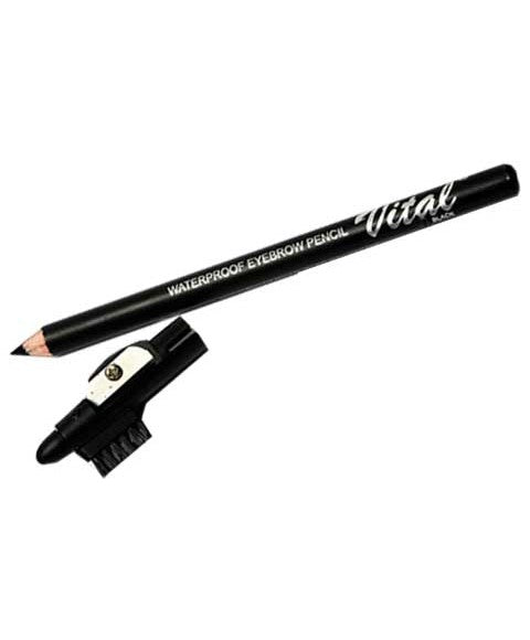 Vital Makeup  Eyebrow Pencil With Sharpener Black
