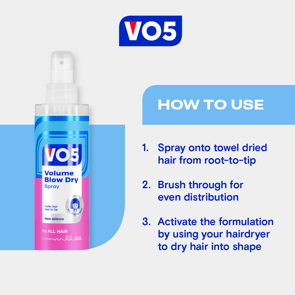 VO5 Volume Blow Dry Spray 200ml