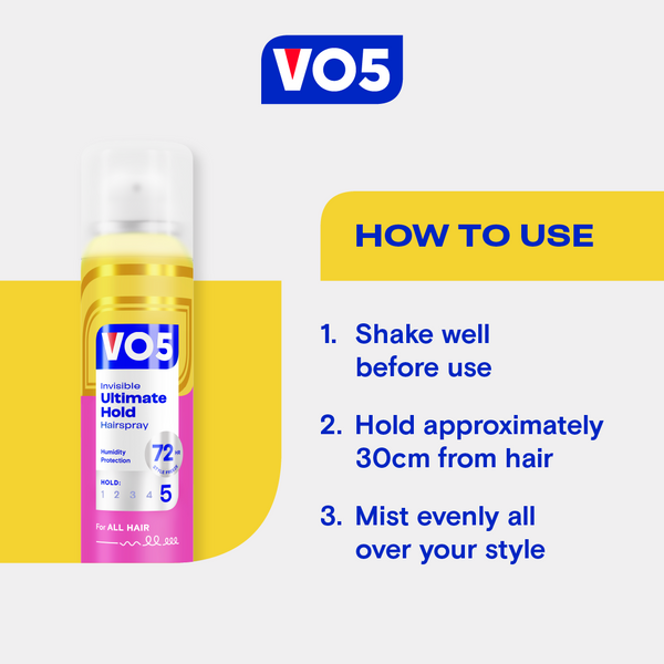 VO5 Invisible Ultimate Hold 5 Hairspray 400ml - Afro Hair Boutique