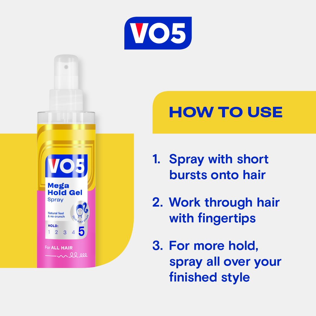 VO5 Megahold Control Gel Spray 200ml - Afro Hair Boutique