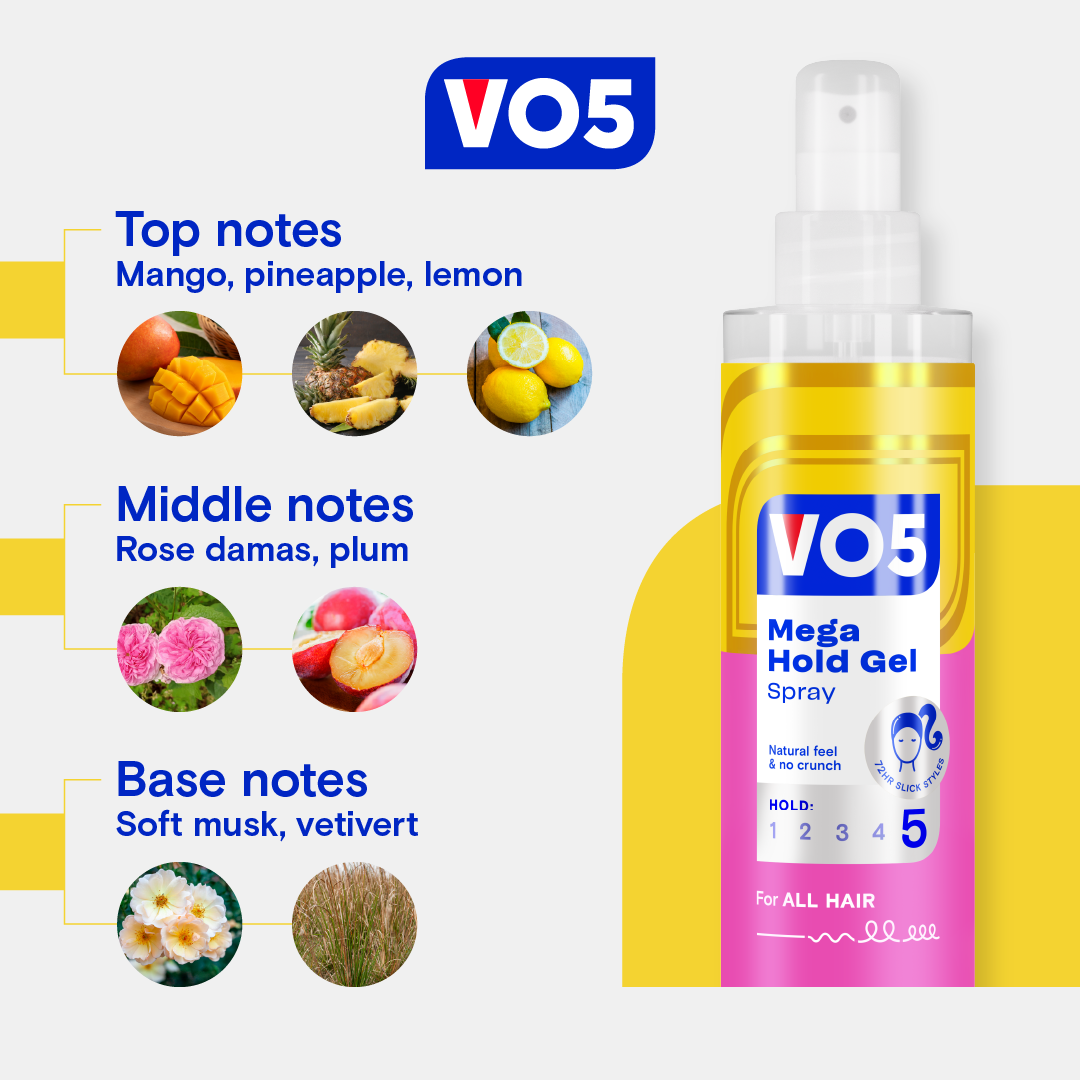 VO5 Megahold Control Gel Spray 200ml - Afro Hair Boutique