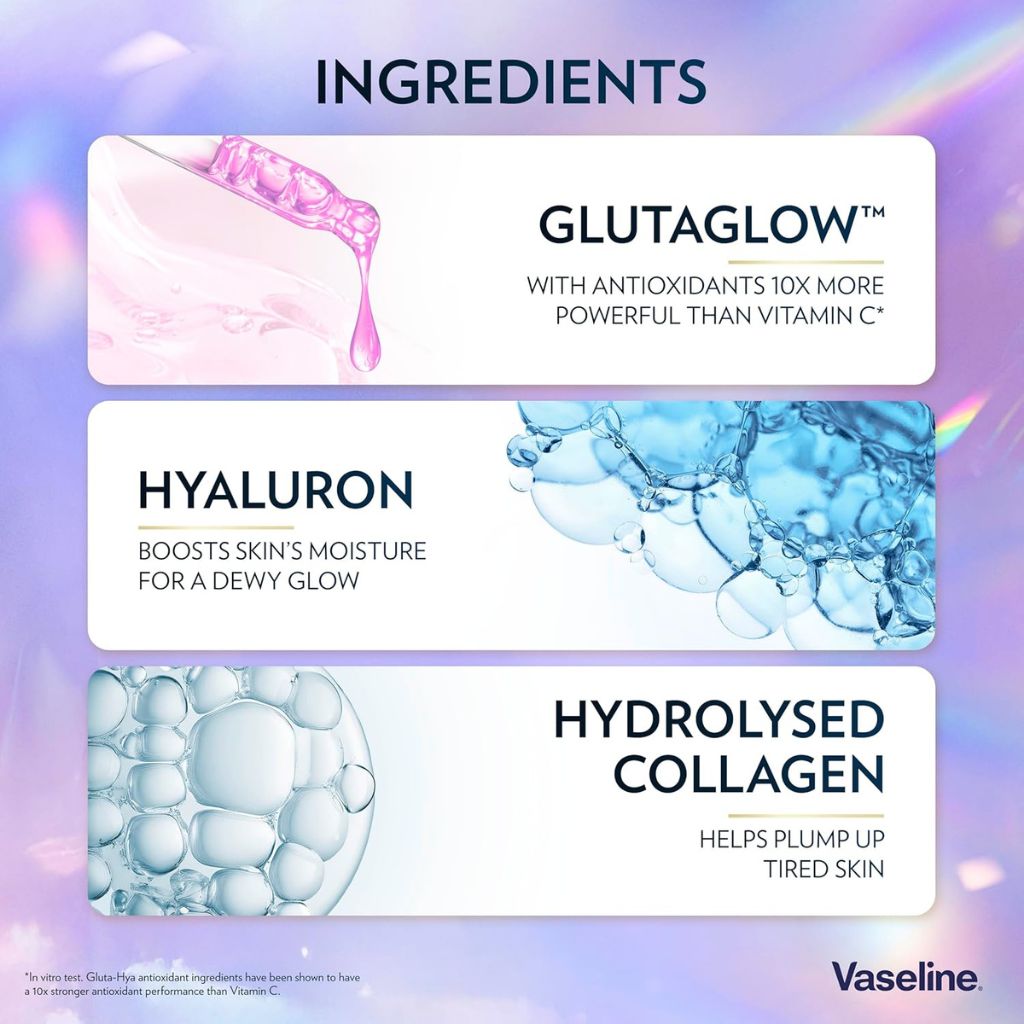 Vaseline  Gluta Hya Overnight Radiance Serum Burst Lotion