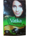 Dabur Vatika Rich Black Henna Hair Colour Powder | NO AMMONIA - 60g