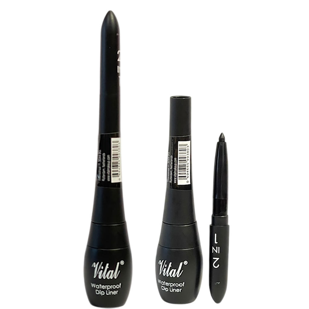 Vital Makeup Vital 2In1 Waterproof Dip Liner And Twist Up Pencil