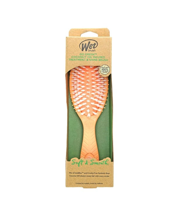 Wet Brush  Go Green Coconut Oil Infused Treatment And Shine Brush