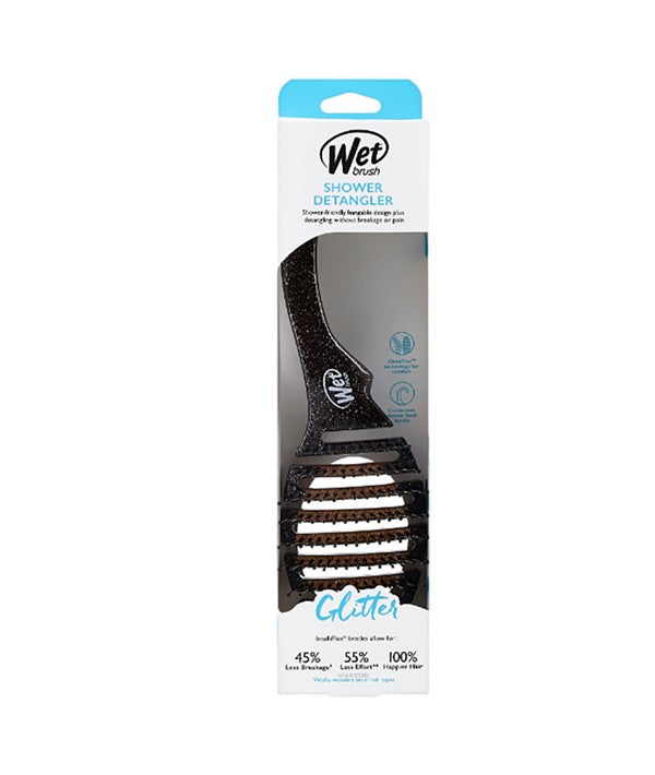 Wet Brush  Shower Detangler Brush Black Glitter