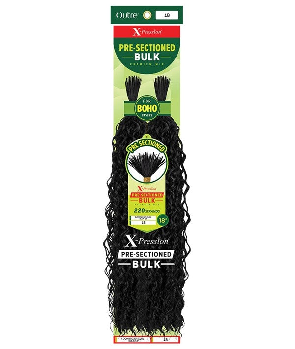 X PRESSION Pre Sectioned Synthetic Dominican Curl Bulk