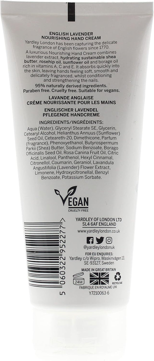 Yardley English Lavender Nourishing Hand Cream 75ml - Afro Hair Boutique