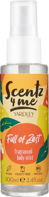 Yardley Scent 4 Me Full Of Zest Fragranced Body Mist 100ml