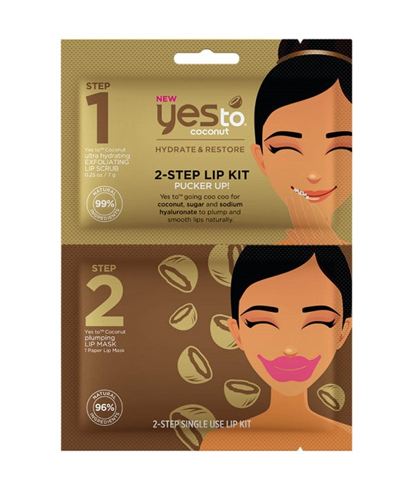 Yes To  Coconut 2 Step Lip Kit Pucker Up