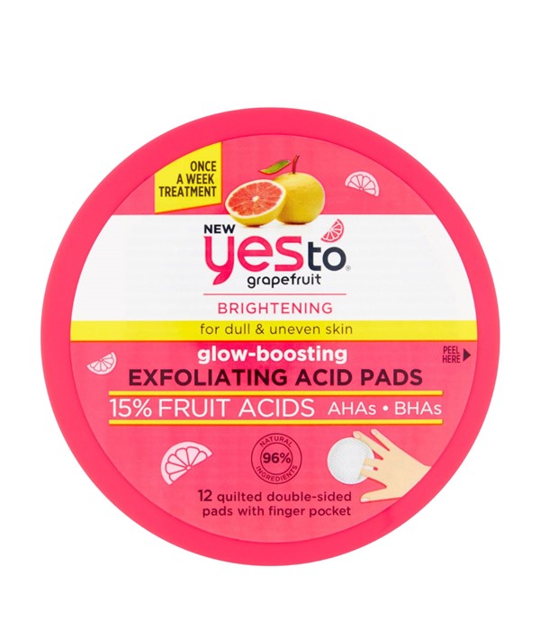 Yes To  Grapefruit Glow Boosting Exfoliating Acid Pads