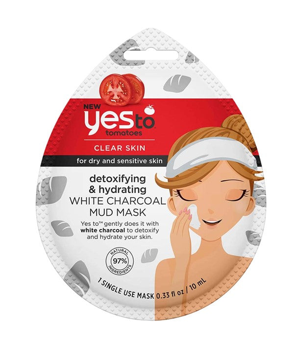 Yes To  Tomatoes Detoxifying And Hydrating White Charcoal Mud Mask