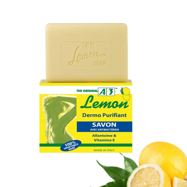 A3 Lemon Dermo Purifying Soap with Anti-Bacterial Allantoin & Vitamin E - Afro Hair Boutique