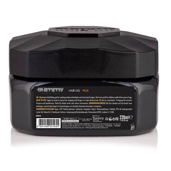 Gummy Hair Gel Plus Maximum Hold And Extreme Look Styling Wax 220ml / 500ml - Afro Hair Boutique