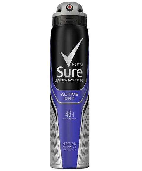 Sure Motionsense Men Active Dry 48H Anti Perspirant Deodorant Spray 