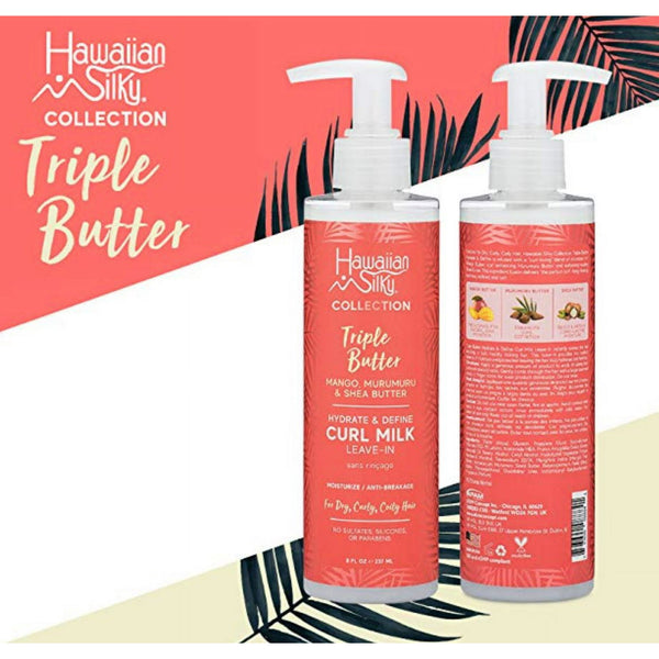 Hawaiian Silky Triple Butter Hydrate And Define Curl Milk Leave In 237ml