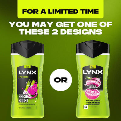 Lynx Epic Fresh Boost 3 In 1 Shower Gel 225ml