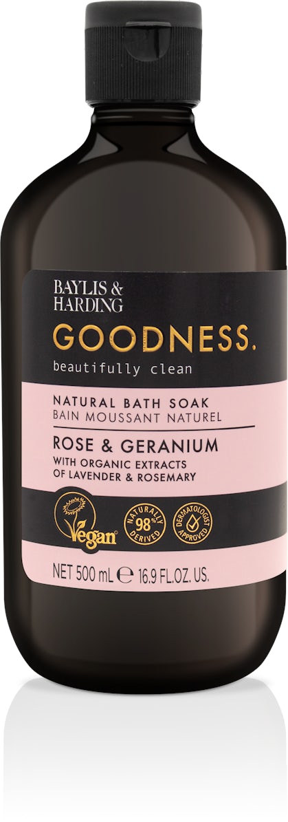 Baylis And Harding Goodness Rose And Geranium Natural Bath Soak 500ml