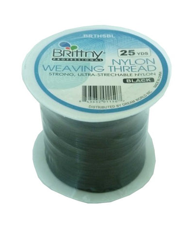 Brittny Nylon Weaving Thread Black 25 Yds