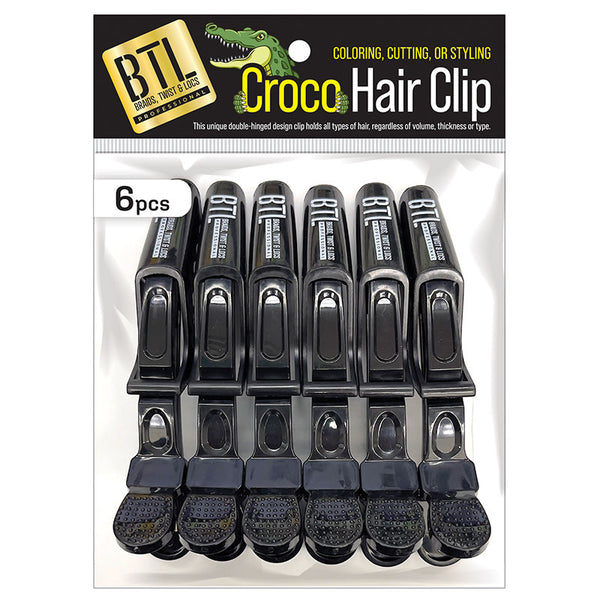 Bellissemo BTL Croco Hair Clip BTLT07BLA - Afro Hair Boutique