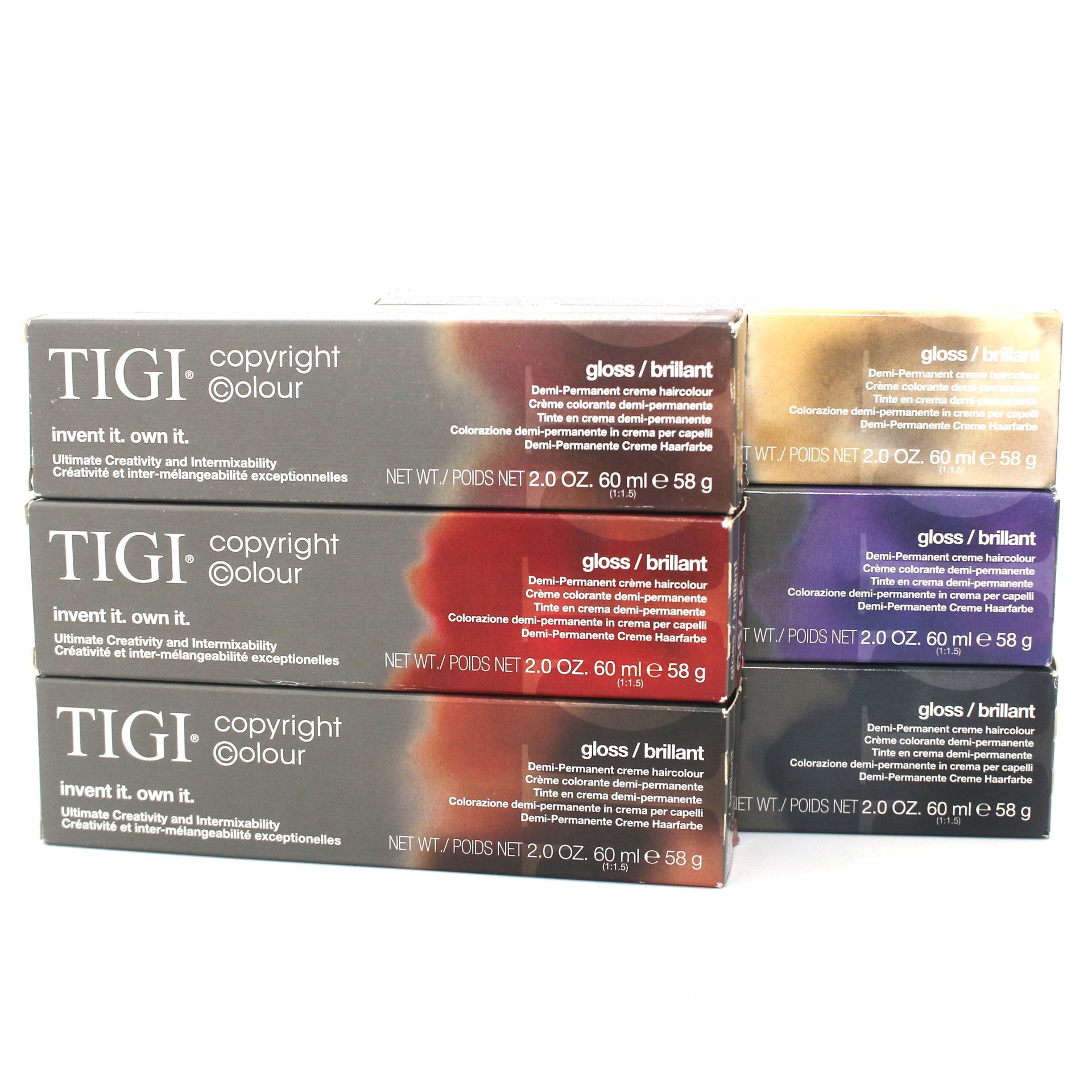 Tigi Copyright Gloss Brillant Demi Permanent Hair Colour 60ml
