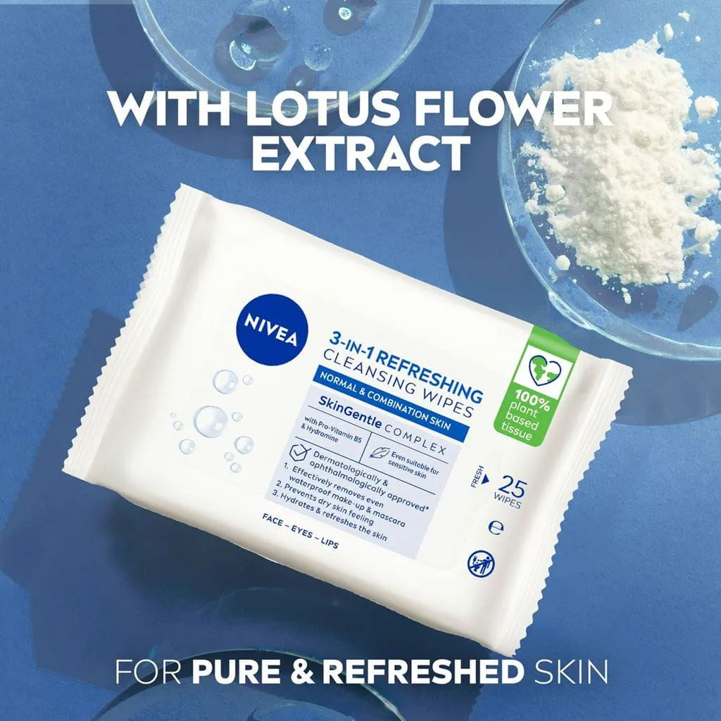 Nivea 3 In1 Refreshing Cleansing Wipes