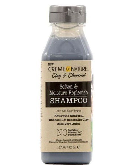 creme of nature Clay And Charcoal Soften And Moisture Replenish Shampoo